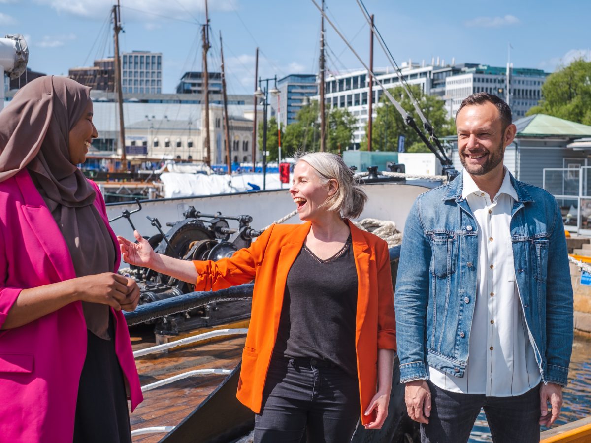 Marian Hussein, Kirsti Bergstø, Torgeir Knag Fylkesnes. foto